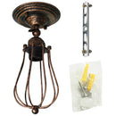 Axyaa Rustic Wire Cage Wall Sconces - Industrial Vintage Bedroom Porch Lamp
