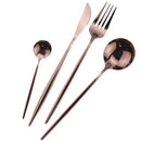 Axyaa Stainless Steel Cutlery Set - Knife Spoon Flatware Dinnerware