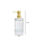 Axya Glass Lotion Bottle with Gold Pump for Bathroom Storage
