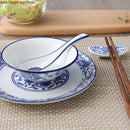 Axya Chinese Tableware Set: Bowl, Plate, Spoon, Cup, Chopstick Holder - Complete Dining Set
