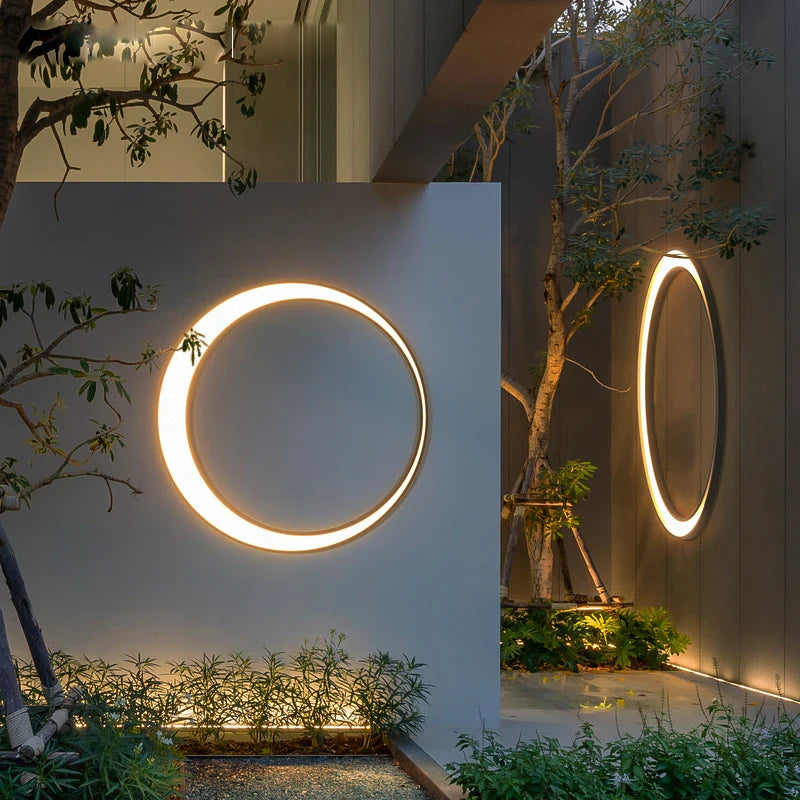 Axyaa Stainless Steel Moon Lamp for Street Garden, Outdoor Wall Sconce
