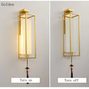 Axyaa Chinese Lantern Wall Lamp for Living Room Bedroom Hotel Corridor