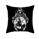Axyaa Halloween Anime Polyester Cushion Cover Ghost Skull Pumpkin Throw Pillow