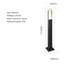 Axyaa 10W LED Garden Light Lawn Lamp Waterproof Aluminum Pillar Bollard Outdoor Courtyard