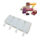 Axyaa 4-Cavity Silicone Ice Cream Mold for Baking and Popsicles