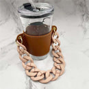 Axyaa PU Leather Water Bottle Holder With Strap - Stylish Beverage Cover