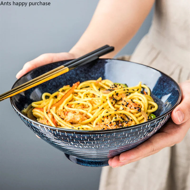 Axya Blue Ceramic Soup Bowl Set for Elegant Dining and Serving