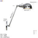Axyaa Retro Loft Industrial Wall Lamp LED Light - Black Swing Arm Wall Sconce