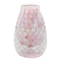 Axyaa Glass Mosaic Vase for Hydroponic Green Dill Small Flower Arrangement