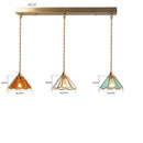 Axyaa Japanese Style Vintage Glass Copper Pendant Lights