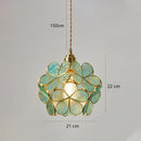 Axyaa Glass Flower Pendant Lights Modern Design LED Pendant Lamp for Dining Room