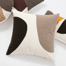 Axyaa Neutral Art Knot Cushion Cover 45x45cm Beige Coffee Brown Handmade Cotton