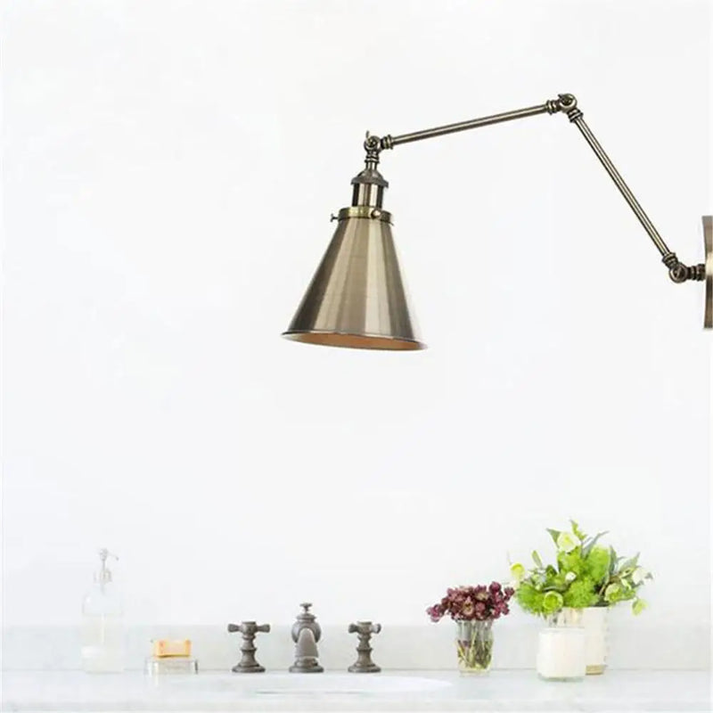 Axyaa Metal Bell Wall Lights: Elegant European/American Style Gold Plated Indoor Lamp