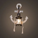 Axyaa Retro Vintage Wooden Glass Wall Lamp