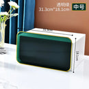 Axyaa Transparent Plastic Tray: Large Rectangle Pallet for Tea, Drink, Grocery Storage.