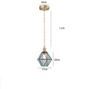 Axyaa Copper LED Glass Pendant Lamp Nordic Modern Style Dining Bedroom Light