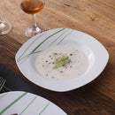 Axyaa Ivory White Porcelain Ceramic Dinnerware Set - 24/48 Pieces