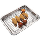 Axyaa Stainless Steel Baking Pan Cooling Rack Grid Bread Pastry Tray BBQ Oil Filter