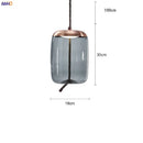 Axyaa Nordic Glass LED Pendant Lights - Modern Hanging Light for Dinning Living Room
