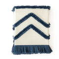 Axyaa Knit Throw Blanket Mustard Pink Fringed Soft Blanket 50"x62"