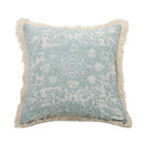 Axyaa Green Tassel Cotton Linen Pillow Cover for Retro Home Decor