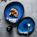 Axya Nordic Ceramic Irregular Dish Plate Set