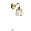 Axyaa Glass LED Mirror Light Pull Chain Switch Wall Sconce Luminaria