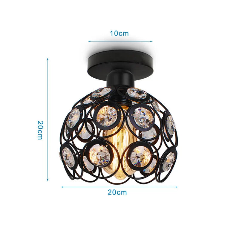 Axyaa Crystal Chandelier Ceiling Light for Bedroom Kitchen Hallway Entryway