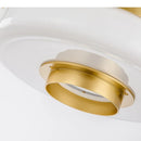 Axyaa Glass Pendant Light: Nordic LED Circular Kitchen Lamp White Glass Bedroom Decor