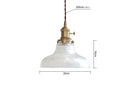 Axyaa Nordic Style Copper Pendant Light with Glass Shade - Modern Hanging Lamp