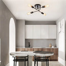 Axyaa Metal Branch Industrial Ceiling Lamp, 3/4 Lights Fixture for Kitchen, Living Room