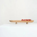 Axya Wooden Desktop Tray Oval Organizer for Kitchen and Home Storage
