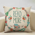 Axyaa Life Beautiful Words Linen Cushion Cover 45x45cm Luxe Bedroom Decor