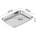 Axyaa Stainless Steel Baking Pan BBQ Grid Food Storage Tray Bakeware