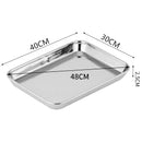 Axyaa Stainless Steel Baking Pan BBQ Grid Food Storage Tray Bakeware
