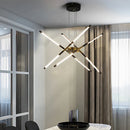 Axyaa Postmodern LED Chandelier Golden Office Study Cafe Decorative Chandelier