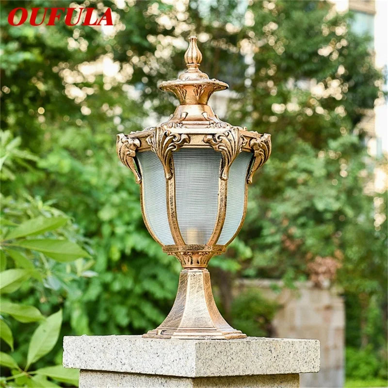 Axyaa Retro Outdoor Wall Light - Waterproof IP65 Pillar Post Lamp in Classical Design
