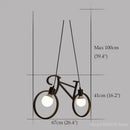 Axyaa Industrial Bike Chandelier: American Country Pendant Lamp