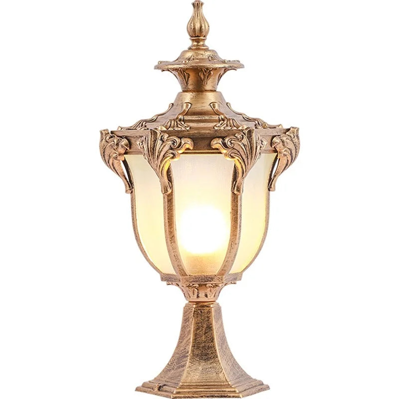 Axyaa Retro Outdoor Wall Light - Waterproof IP65 Pillar Post Lamp in Classical Design