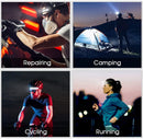 Axya COB LED Headlamp: USB Rechargeable Head Torch with Built-in Battery