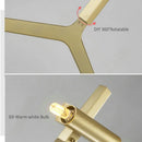 Axyaa Glass Branch Chandelier: Modern Designer Lighting for Home, Hotel & Farmhouse