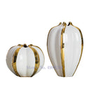Axyaa Ceramic Pumpkin Petal Vase - Handmade Modern Flower Arrangement Home Decor