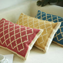 Axyaa Cotton Embroidered Pillow Cover 45x45cm Yellow Blue Pink Red Square