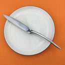 Axyaa Stainless Steel Silverware Set: 6Pcs Teaspoon Fork Spoon Dinnerware Steak Knife Fauxelope