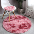 Axyaa 100/120cm Fluffy Round Shaggy Rug for Living Room, Bedroom, Kids' Room