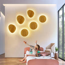 Axyaa Round Wooden Wall Lamp for Modern Nordic Interior Setting