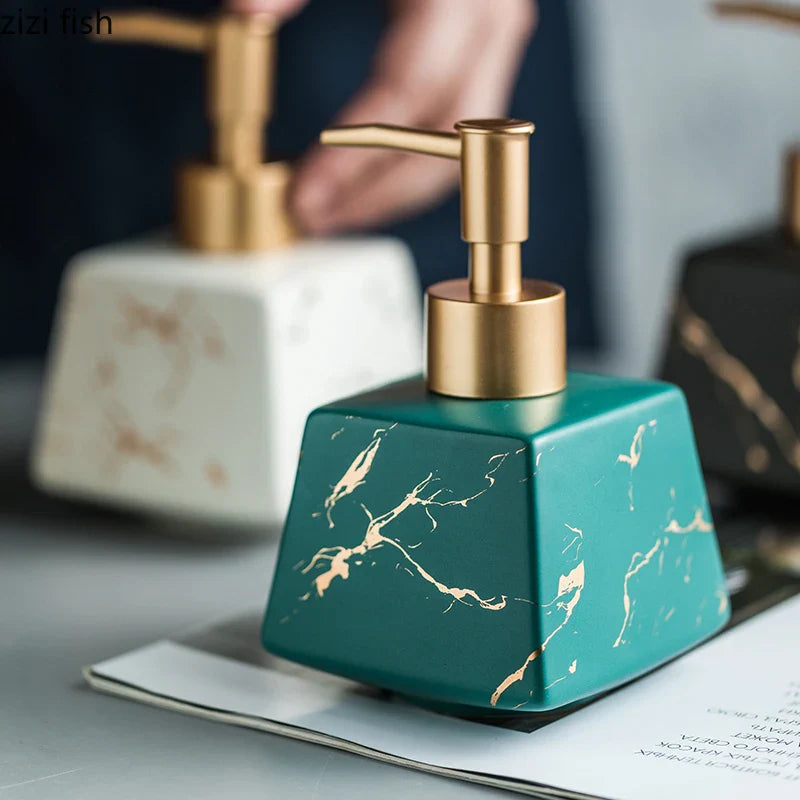 Axya Marbling Lotion Bottle Soap Dispenser for Bathroom Handwashing Fluid