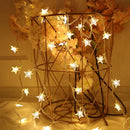 Axyaa Star Fairy Lights Garland: Battery Operated Twinkle String Light for Wedding & Christmas