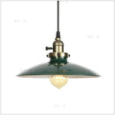 Axyaa Industrial Pendant Light with White Metal Plate Shade