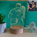 Axyaa Personalized 3D Night Light Lamp for Girlfriend, Mother's Day Birthday Gift